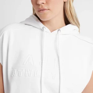 Hot Aje ATHLETICA Embossed Classic Short Sleeve Cropped Hoodie 402 White