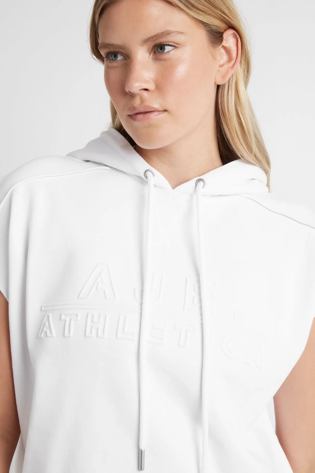 embossed_classic_short_sleeve_cropped_hoodie__8.webp Hot Aje ATHLETICA Embossed Classic Short Sleeve Cropped Hoodie 402 White