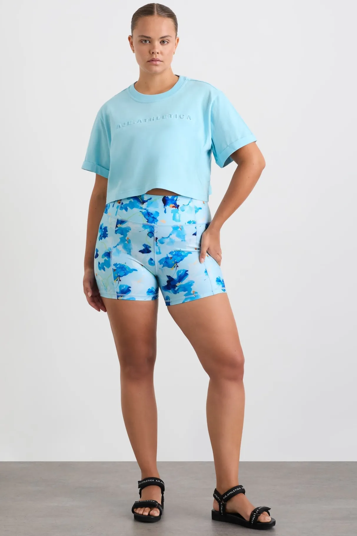 embossed_crop_tee__12.webp Sale Aje ATHLETICA Embossed Crop Tee 105 Ice Blue/White