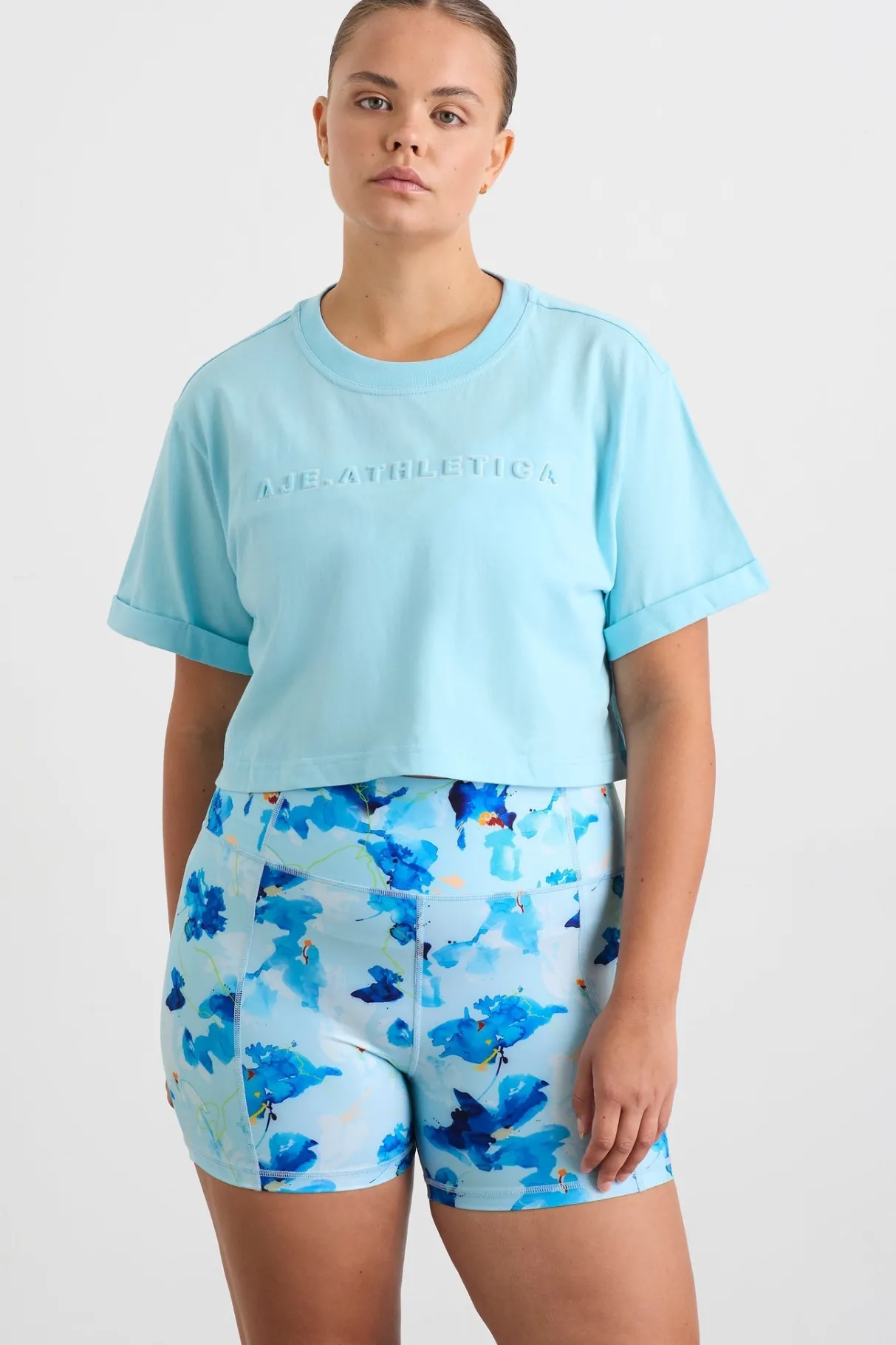 embossed_crop_tee__14.webp Sale Aje ATHLETICA Embossed Crop Tee 105 Ice Blue/White