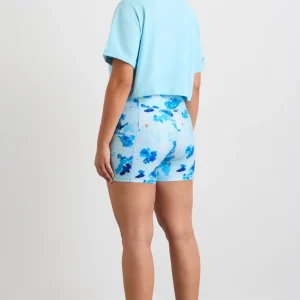 Sale Aje ATHLETICA Embossed Crop Tee 105 Ice Blue/White