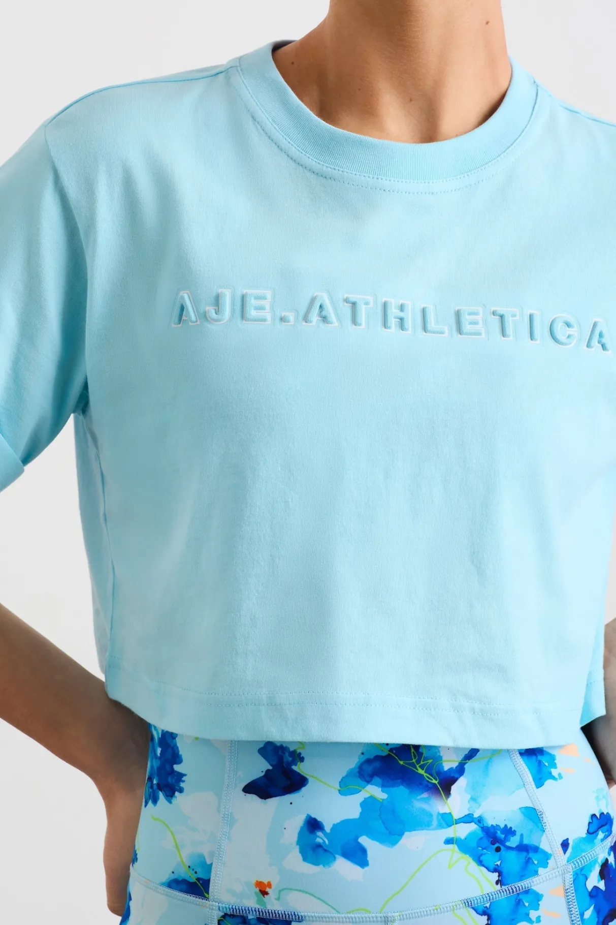 embossed_crop_tee__3.webp Sale Aje ATHLETICA Embossed Crop Tee 105 Ice Blue/White
