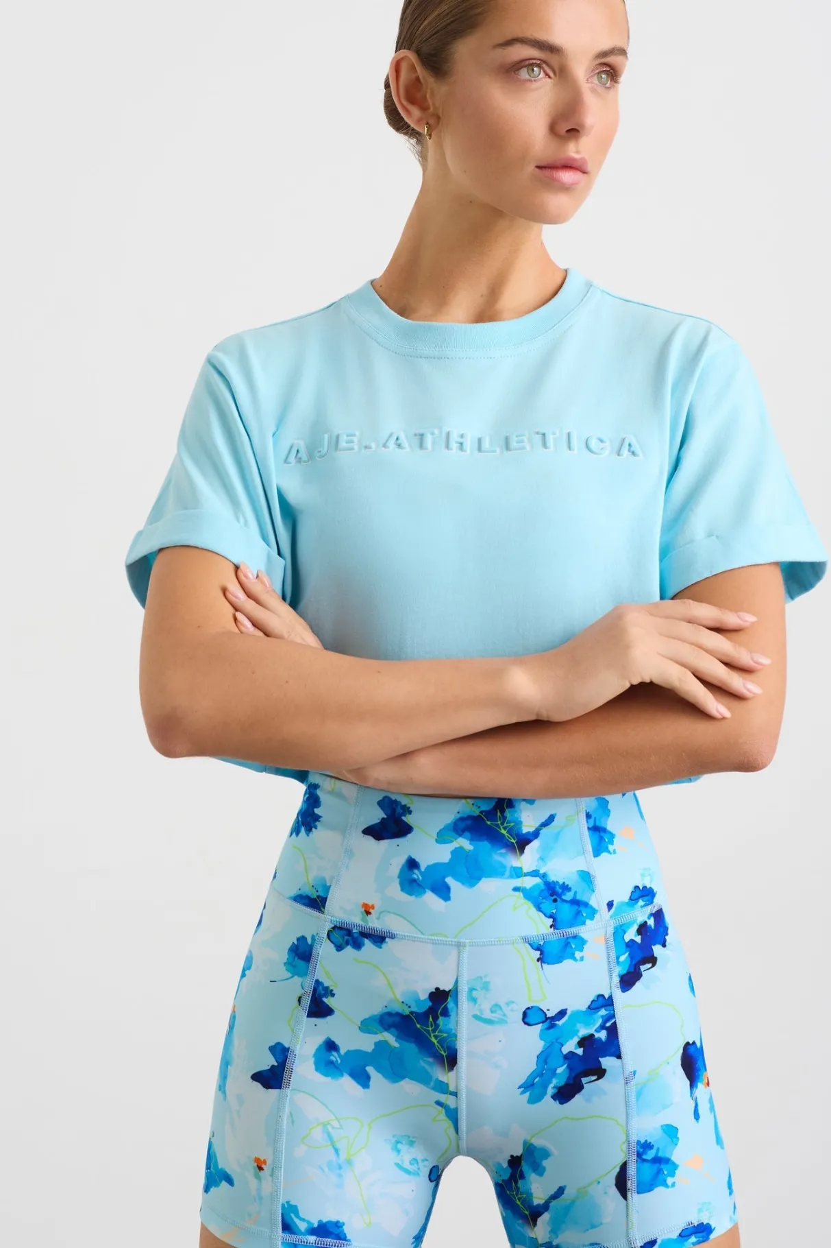 embossed_crop_tee__4.webp Sale Aje ATHLETICA Embossed Crop Tee 105 Ice Blue/White
