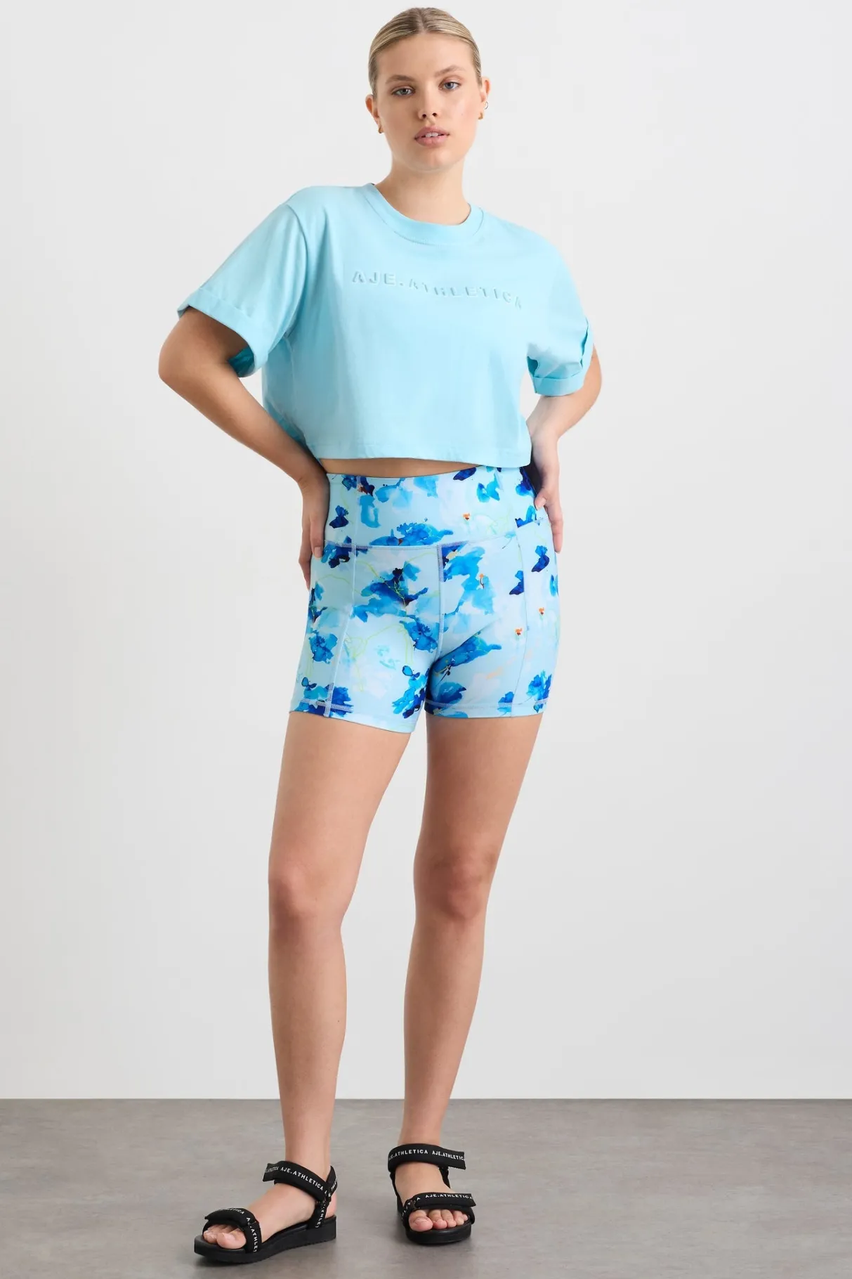 embossed_crop_tee__7.webp Sale Aje ATHLETICA Embossed Crop Tee 105 Ice Blue/White