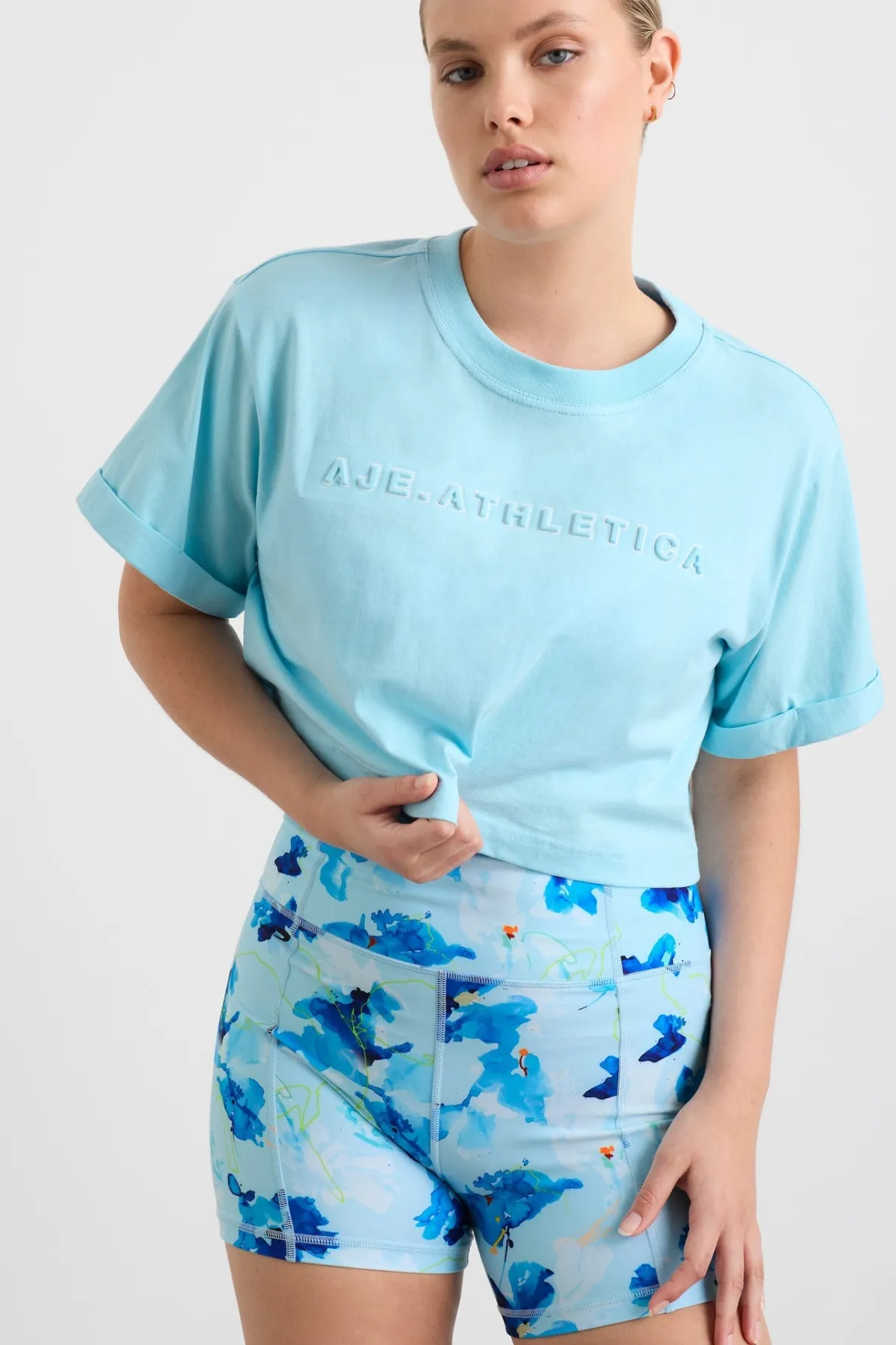 embossed_crop_tee__9.webp Sale Aje ATHLETICA Embossed Crop Tee 105 Ice Blue/White