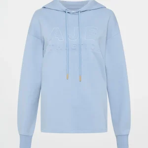 Cheap Aje ATHLETICA Embossed Logo Hoodie 428 Steel Blue