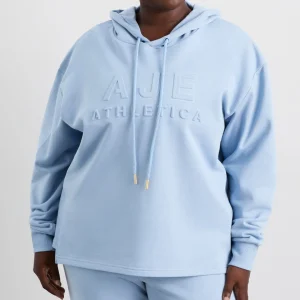 Cheap Aje ATHLETICA Embossed Logo Hoodie 428 Steel Blue