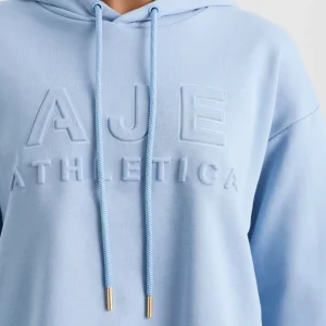 Cheap Aje ATHLETICA Embossed Logo Hoodie 428 Steel Blue