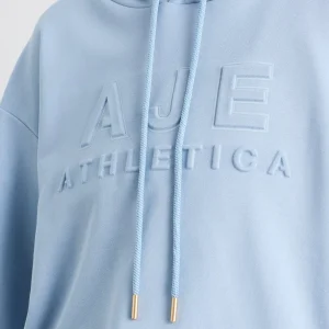 Cheap Aje ATHLETICA Embossed Logo Hoodie 428 Steel Blue
