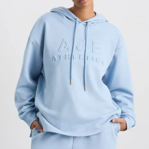 Cheap Aje ATHLETICA Embossed Logo Hoodie 428 Steel Blue