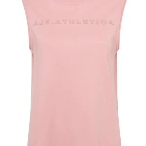Discount Aje ATHLETICA Embossed Logo Tank 101 Rose Quartz/Rose Pink