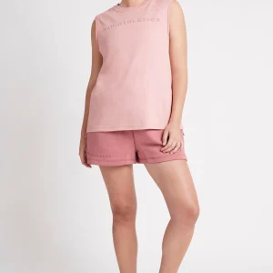 Discount Aje ATHLETICA Embossed Logo Tank 101 Rose Quartz/Rose Pink