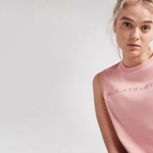 Discount Aje ATHLETICA Embossed Logo Tank 101 Rose Quartz/Rose Pink