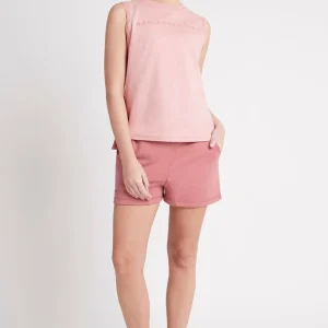 Discount Aje ATHLETICA Embossed Logo Tank 101 Rose Quartz/Rose Pink