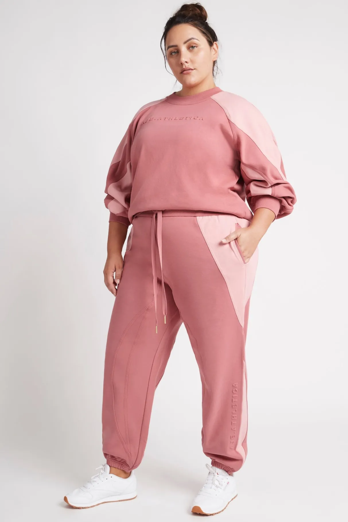 embossed_signature_logo_crew_jumper__15.webp Best Aje ATHLETICA Embossed Signature Logo Crew Jumper 410 Rose Pink/Rose Quartz