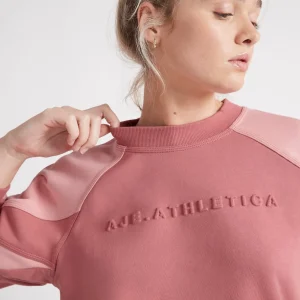 Best Aje ATHLETICA Embossed Signature Logo Crew Jumper 410 Rose Pink/Rose Quartz