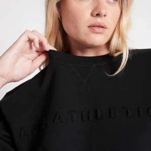 Best Sale Aje ATHLETICA Embossed Signature Logo Crew Jumper 414 Black
