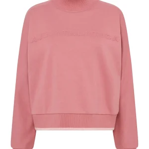 Best Sale Aje ATHLETICA Embossed Signature Logo Funnel Neck Jumper 412 Rose Pink/Rose Quartz