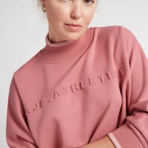 Best Sale Aje ATHLETICA Embossed Signature Logo Funnel Neck Jumper 412 Rose Pink/Rose Quartz