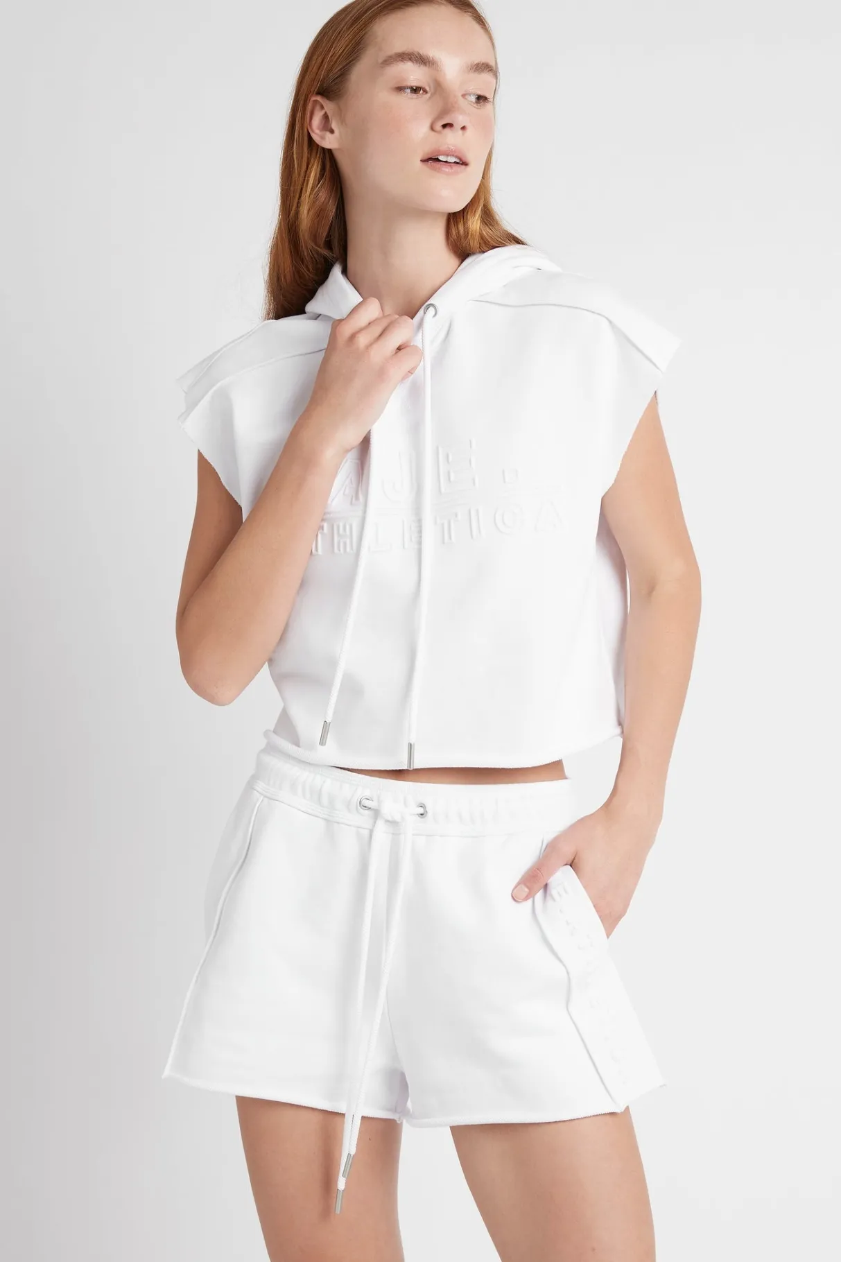 embossed_signature_logo_sweat_shorts__0-2.webp Cheap Aje ATHLETICA Embossed Signature Logo Sweat Shorts 603 White