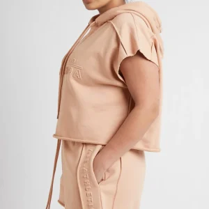 Clearance Aje ATHLETICA Embossed Signature Logo Sweat Shorts 603 Sand