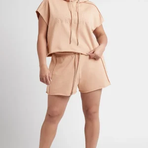 Clearance Aje ATHLETICA Embossed Signature Logo Sweat Shorts 603 Sand