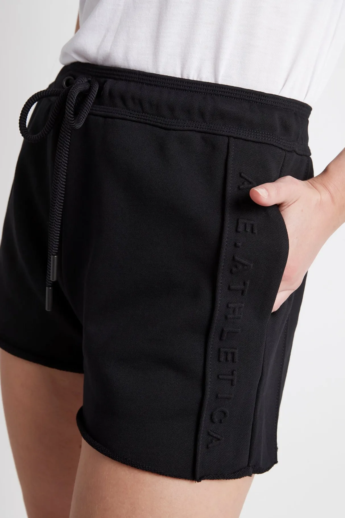 embossed_signature_logo_sweat_shorts__2.webp Online Aje ATHLETICA Embossed Signature Logo Sweat Shorts 603 Black/Black