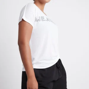 Fashion Aje ATHLETICA Embossed Signature Logo Training T-Shirt 110 White/Black
