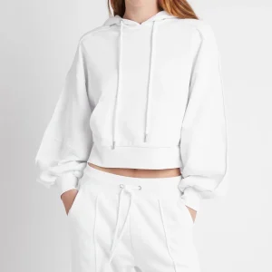 Discount Aje ATHLETICA Essential Cropped Hoodie 405 White