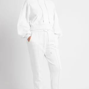 Discount Aje ATHLETICA Essential Cropped Hoodie 405 White