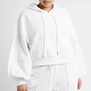 Discount Aje ATHLETICA Essential Cropped Hoodie 405 White