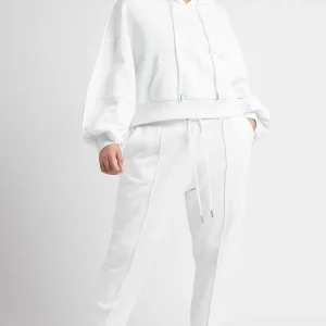 Discount Aje ATHLETICA Essential Cropped Hoodie 405 White