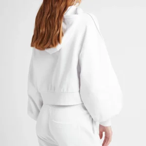 Discount Aje ATHLETICA Essential Cropped Hoodie 405 White