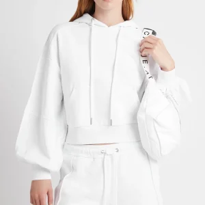 Discount Aje ATHLETICA Essential Cropped Hoodie 405 White