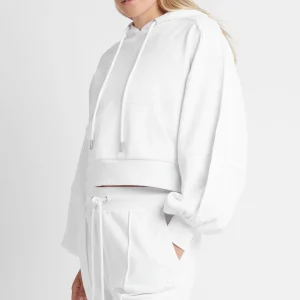 Discount Aje ATHLETICA Essential Cropped Hoodie 405 White