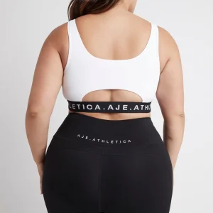 Hot Aje ATHLETICA Essential Logotape Sports Bra 307 White/Black