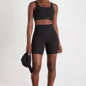 New Aje ATHLETICA Essential Mid Length Bike Shorts 601 Black