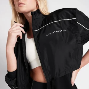 Sale Aje ATHLETICA Essential Windbreaker Jacket 718 Black/Light Ivory