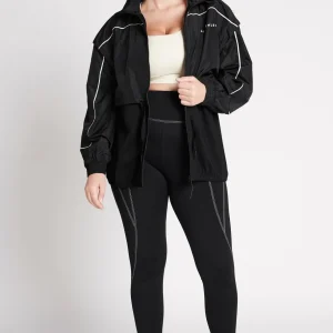 Sale Aje ATHLETICA Essential Windbreaker Jacket 718 Black/Light Ivory
