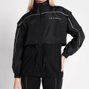 Sale Aje ATHLETICA Essential Windbreaker Jacket 718 Black/Light Ivory