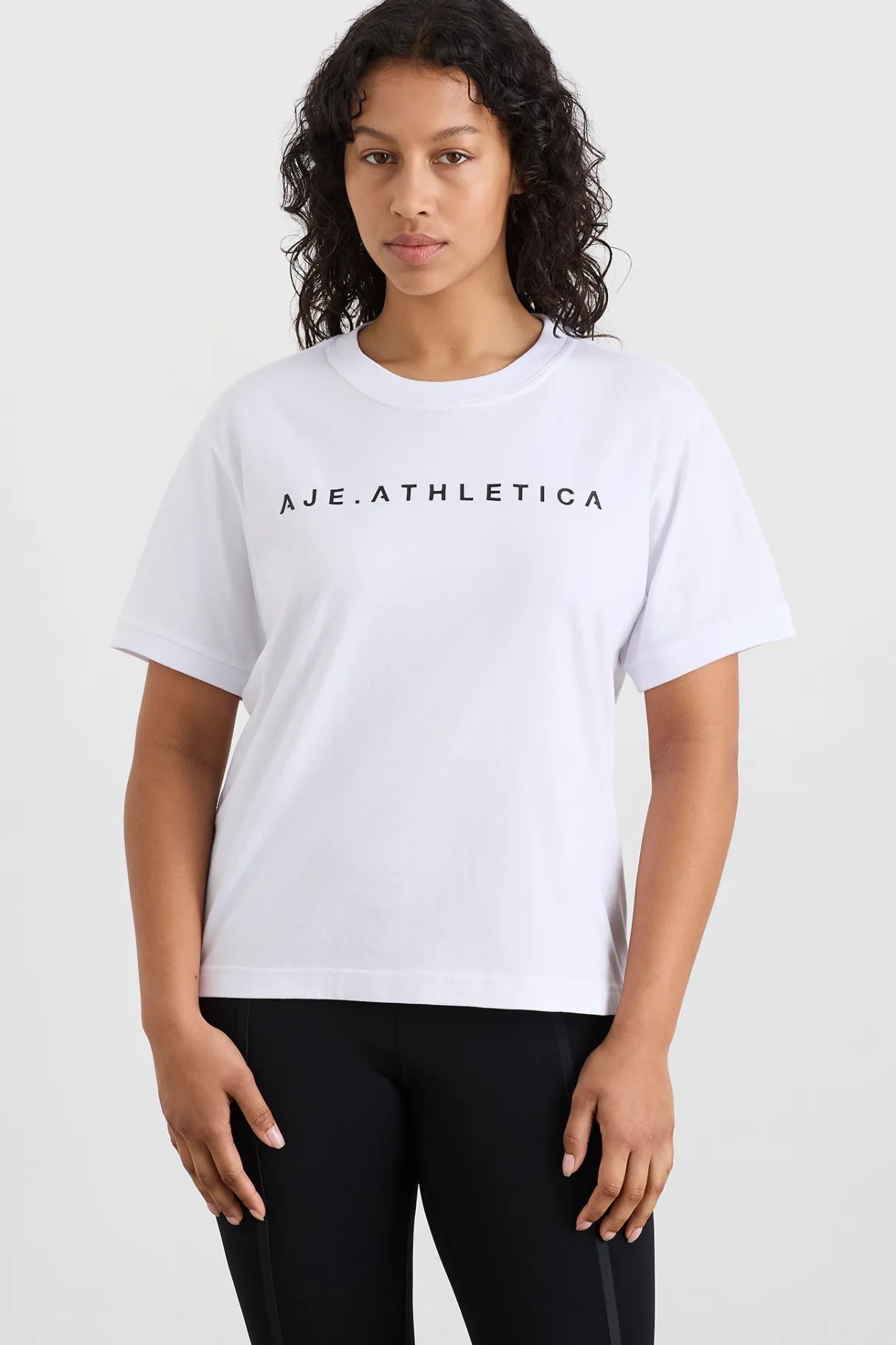 fitted_logo_tshirt__5.webp Cheap Aje ATHLETICA Fitted Logo T-Shirt 102 White