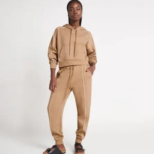Flash Sale Aje ATHLETICA Fleece Contrast Piping Trackpants 504 Beige/Light Ivory