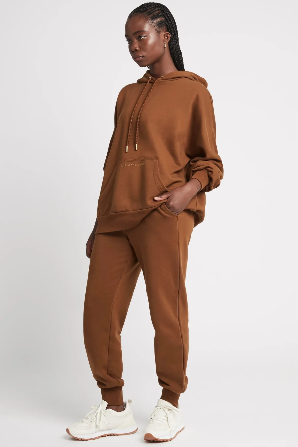 fleece_trackpants__2.webp Outlet Aje ATHLETICA Fleece Trackpants 504 Coffee/Gold