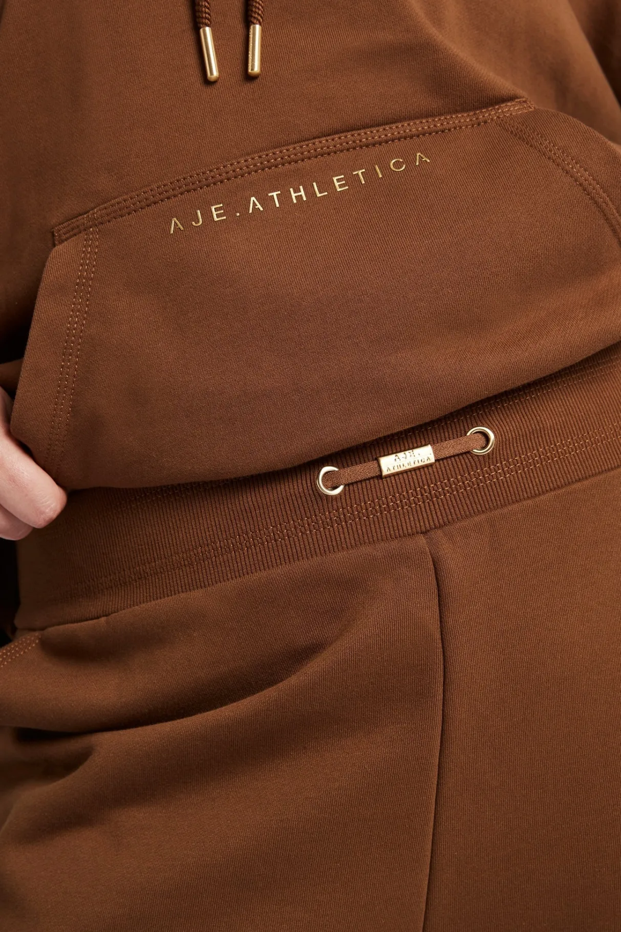 fleece_trackpants__6.webp Outlet Aje ATHLETICA Fleece Trackpants 504 Coffee/Gold