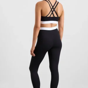 Shop Aje ATHLETICA Full Length Cross Leggings 249 Black/White