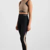 Online Aje ATHLETICA Full Length Logo Leggings 204 Black/ Dune