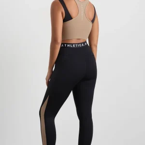 Online Aje ATHLETICA Full Length Logo Leggings 204 Black/ Dune