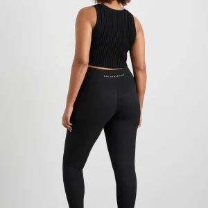 Hot Aje ATHLETICA Full Length Ribbed Legging 203 Black