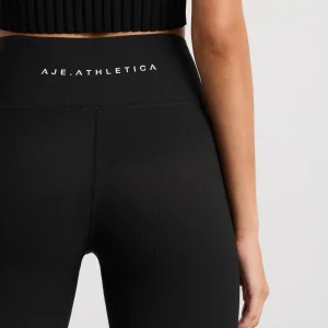 Hot Aje ATHLETICA Full Length Ribbed Legging 203 Black