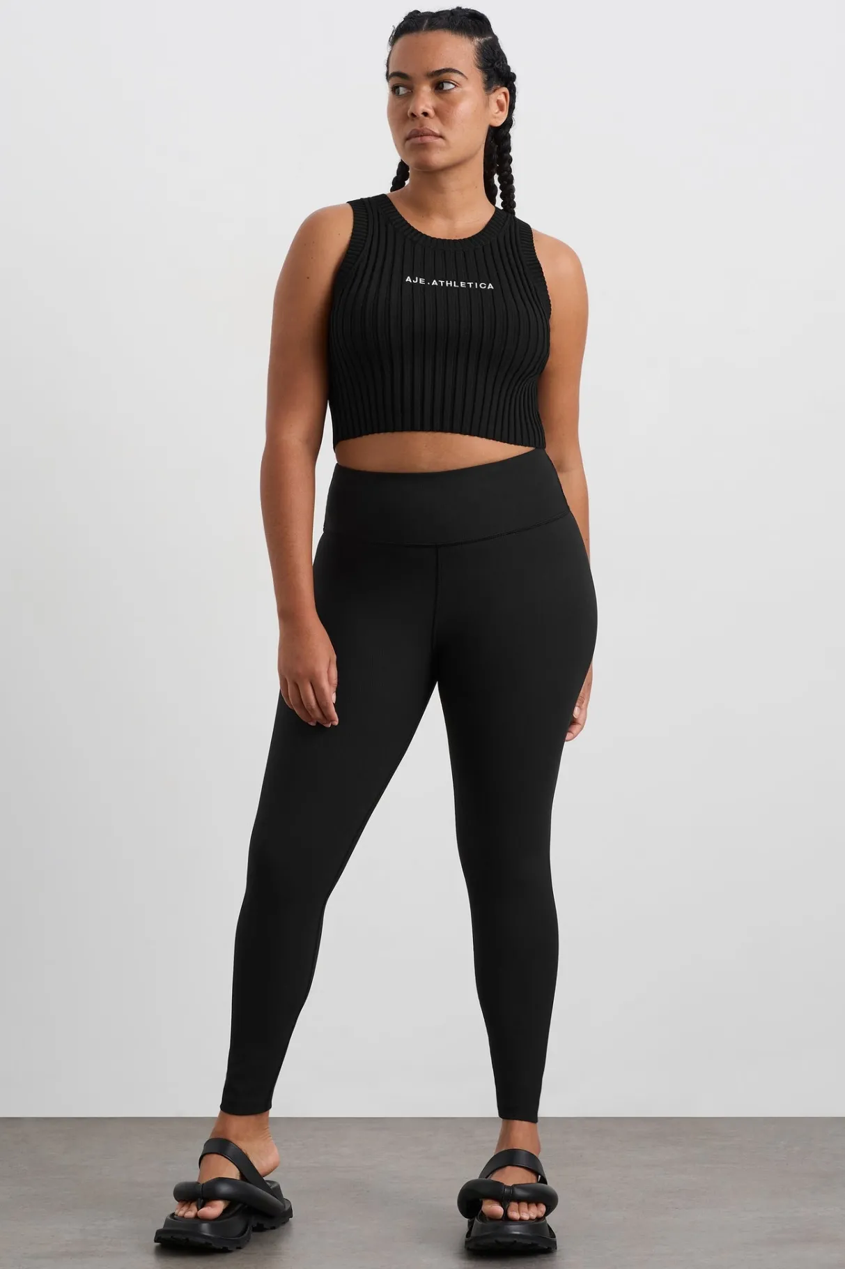 full_length_ribbed_legging__5.webp Hot Aje ATHLETICA Full Length Ribbed Legging 203 Black